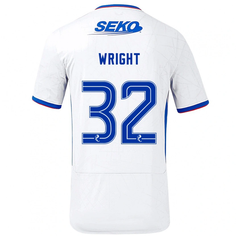 Danxen Men Kieran Wright #32 White Blue Away Jersey 2024/25 T-Shirt