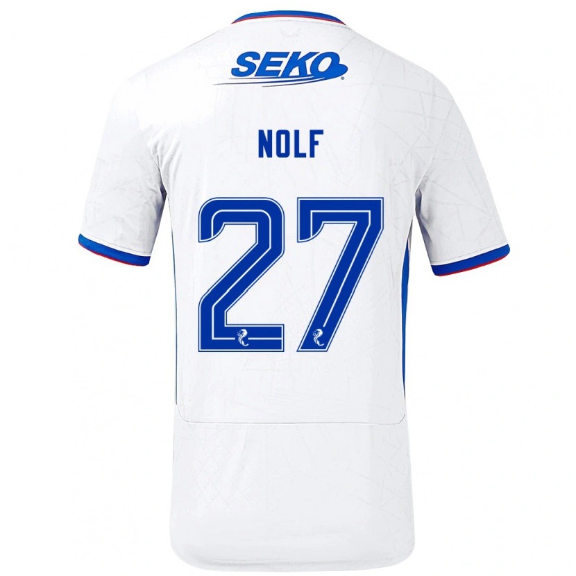 Danxen Men Madeline Nolf #27 White Blue Away Jersey 2024/25 T-Shirt