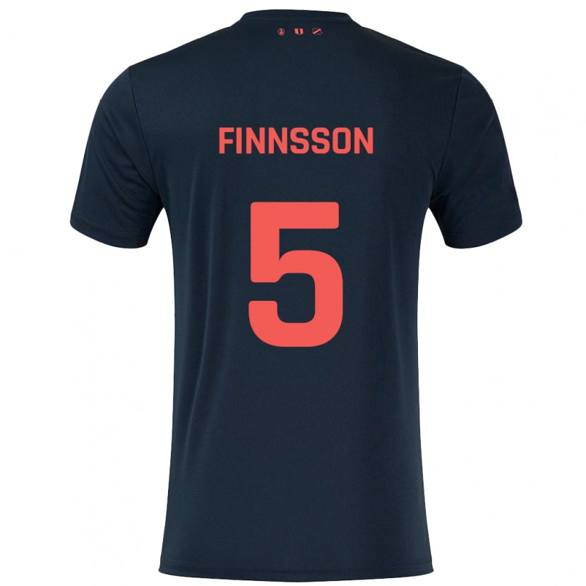 Danxen Men Kolbeinn Finnsson #5 Black Red Away Jersey 2024/25 T-Shirt