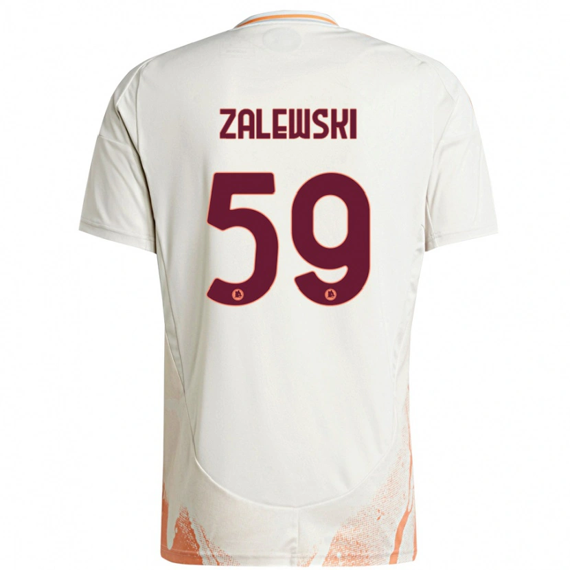 Danxen Men Nicola Zalewski #59 Cream White Orange Away Jersey 2024/25 T-Shirt