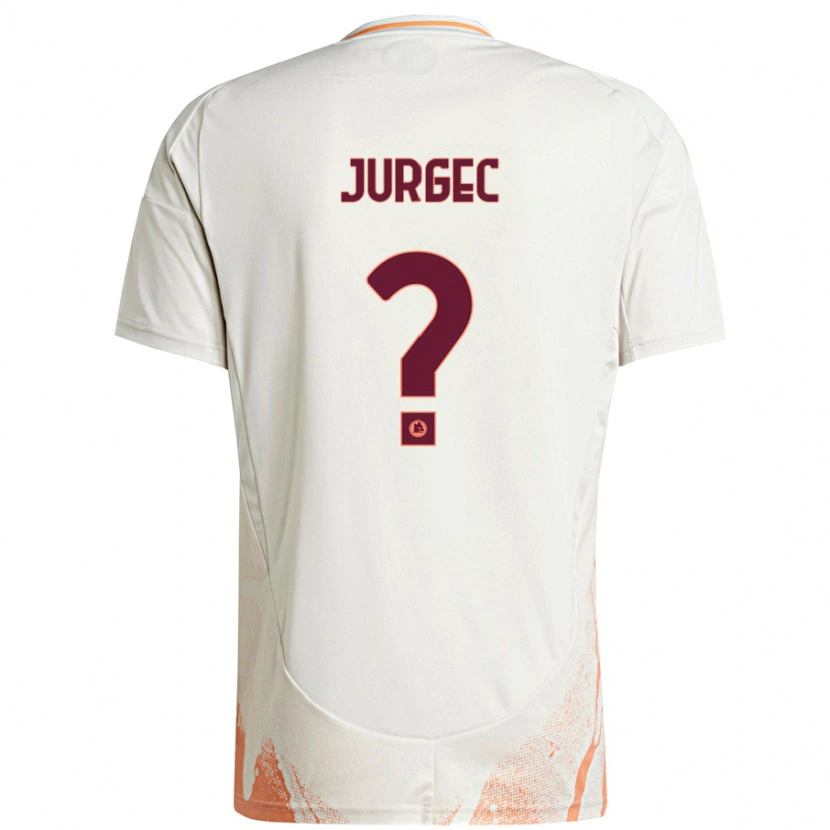 Danxen Men Jan Jurgec #0 Cream White Orange Away Jersey 2024/25 T-Shirt