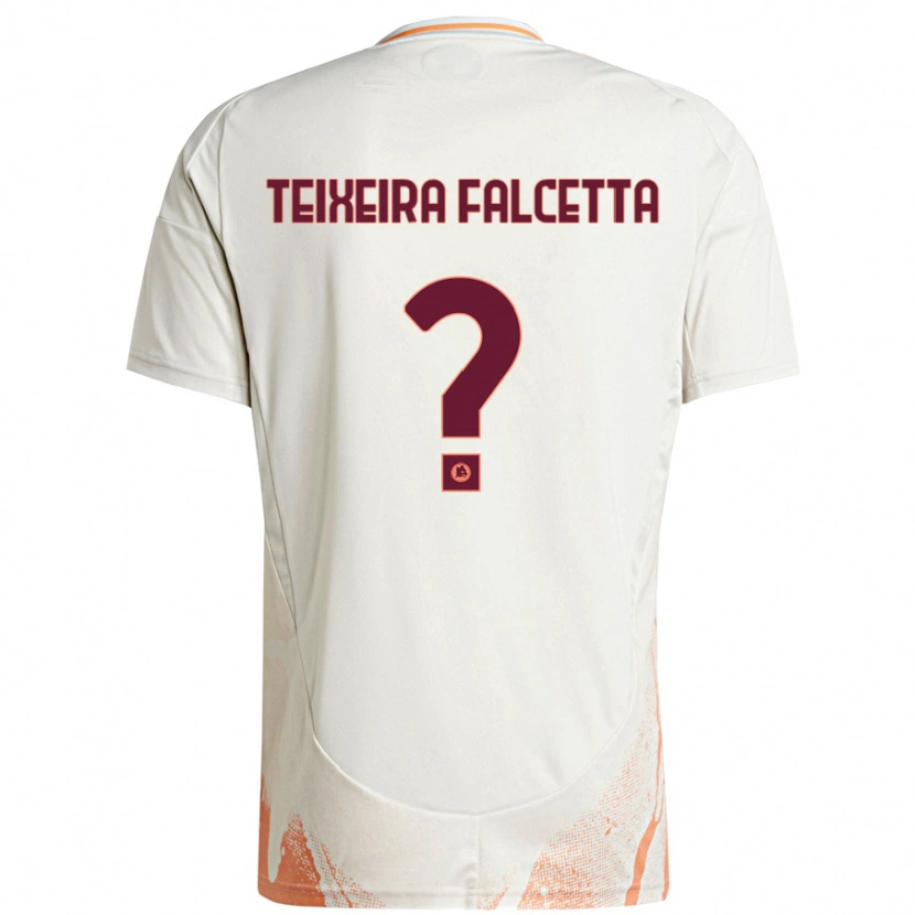 Danxen Men Pietro Teixeira Falcetta #0 Cream White Orange Away Jersey 2024/25 T-Shirt