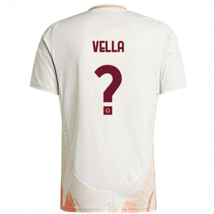 Danxen Men Tancredi Vella #0 Cream White Orange Away Jersey 2024/25 T-Shirt