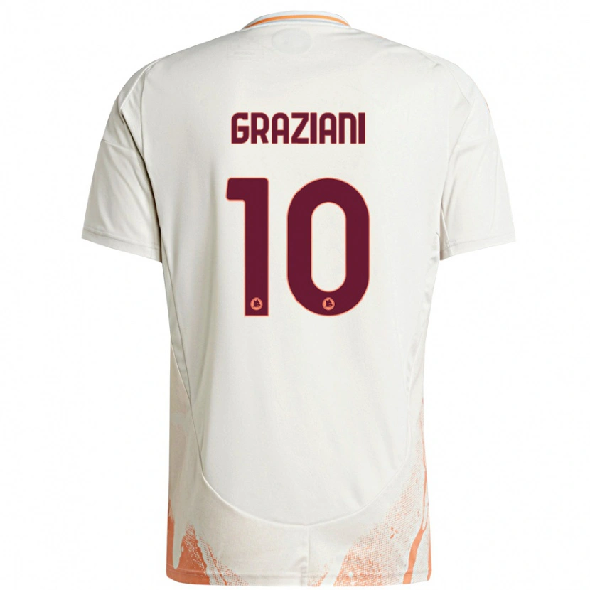 Danxen Men Leonardo Graziani #10 Cream White Orange Away Jersey 2024/25 T-Shirt