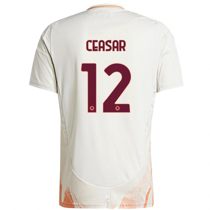 Danxen Men Camelia Ceasar #12 Cream White Orange Away Jersey 2024/25 T-Shirt