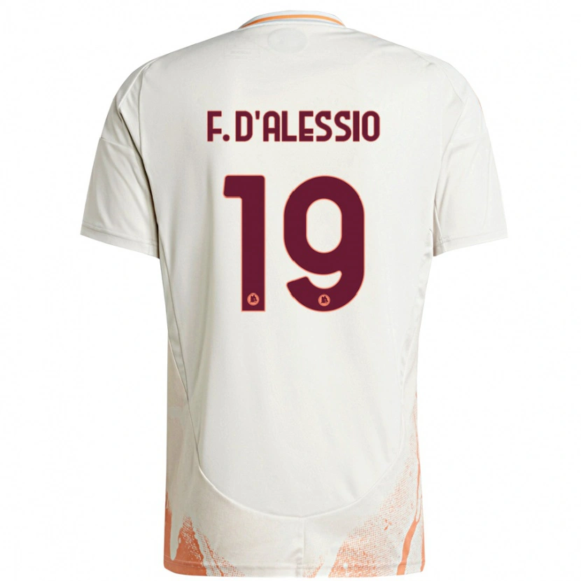 Danxen Men Francesco D'alessio #19 Cream White Orange Away Jersey 2024/25 T-Shirt