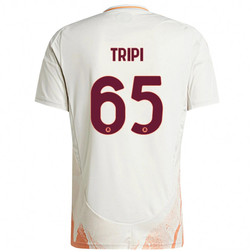 Danxen Men Filippo Tripi #65 Cream White Orange Away Jersey 2024/25 T-Shirt