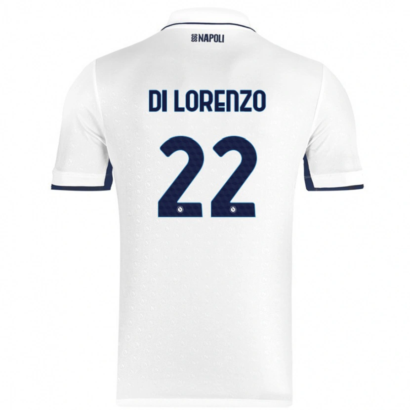 Danxen Men Giovanni Di Lorenzo #22 White Royal Blue Away Jersey 2024/25 T-Shirt