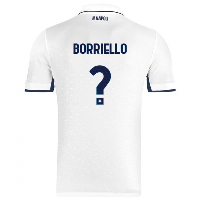 Danxen Men Salvatore Borriello #0 White Royal Blue Away Jersey 2024/25 T-Shirt