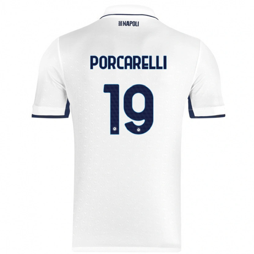 Danxen Men Maddelena Porcarelli #19 White Royal Blue Away Jersey 2024/25 T-Shirt