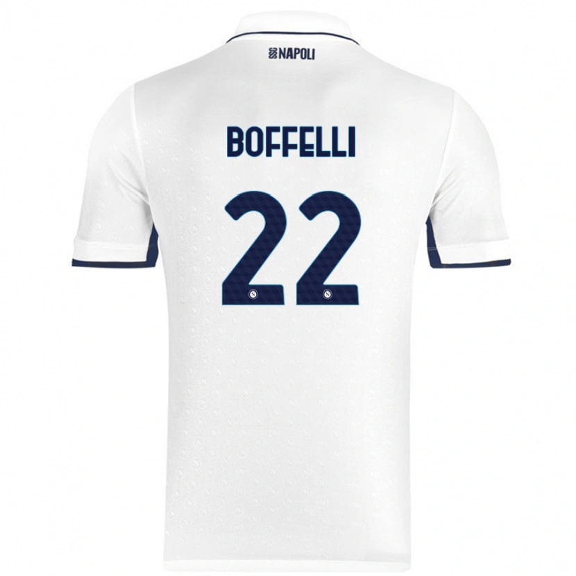 Danxen Men Valerio Boffelli #22 White Royal Blue Away Jersey 2024/25 T-Shirt