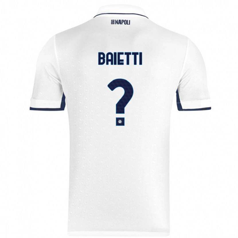 Danxen Men Francesco Baietti #0 White Royal Blue Away Jersey 2024/25 T-Shirt