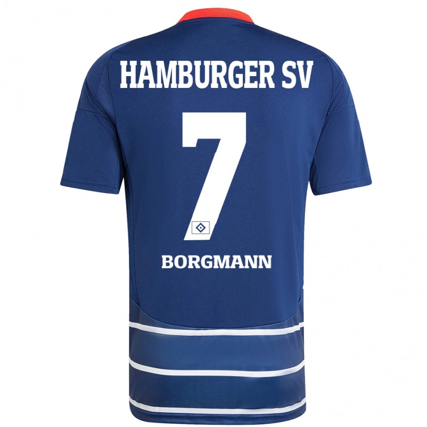 Danxen Men Marcus Borgmann #7 Dark Blue Away Jersey 2024/25 T-Shirt