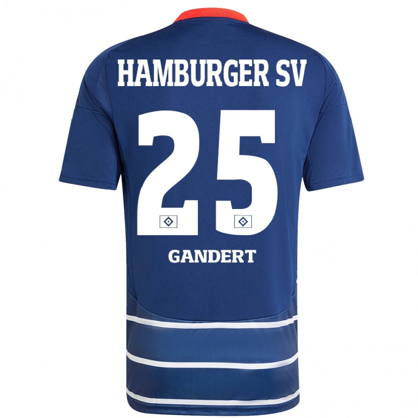 Danxen Men Jeremy Gandert #25 Dark Blue Away Jersey 2024/25 T-Shirt