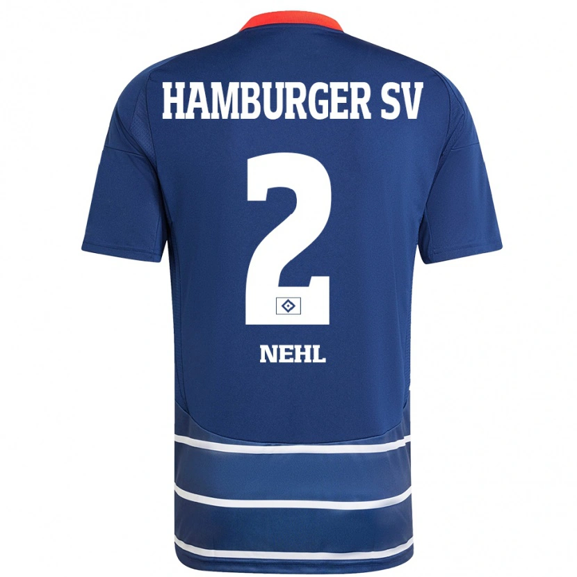 Danxen Men Julius Nehl #2 Dark Blue Away Jersey 2024/25 T-Shirt