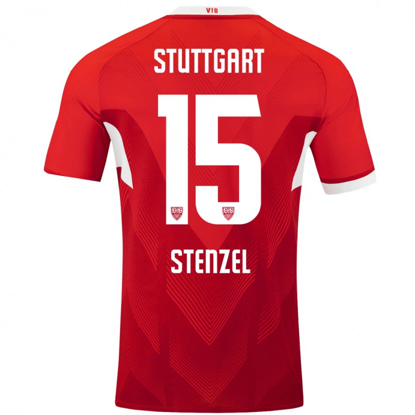 Danxen Men Pascal Stenzel #15 Red White Away Jersey 2024/25 T-Shirt