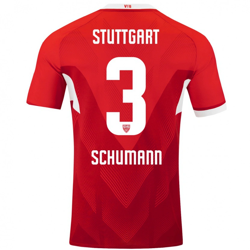 Danxen Men Frederik Schumann #3 Red White Away Jersey 2024/25 T-Shirt