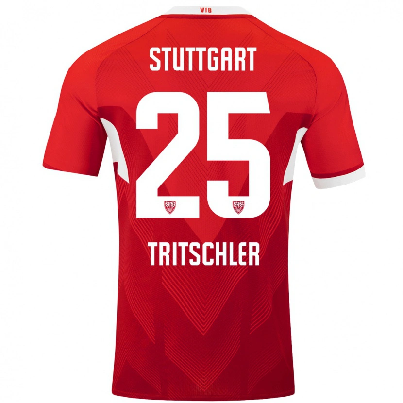 Danxen Men David Tritschler #25 Red White Away Jersey 2024/25 T-Shirt