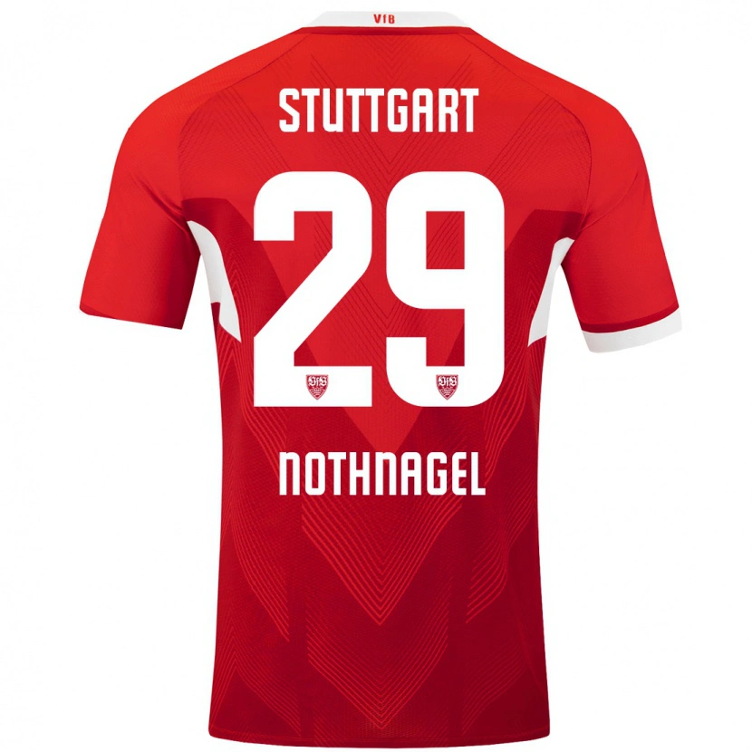 Danxen Men Dominik Nothnagel #29 Red White Away Jersey 2024/25 T-Shirt