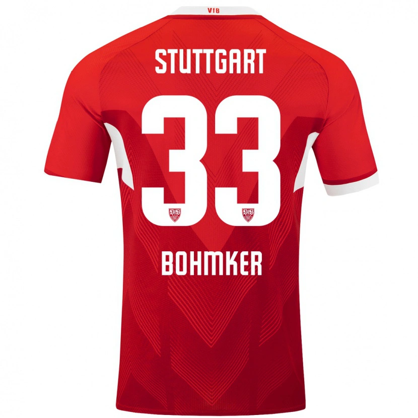 Danxen Men Finn Böhmker #33 Red White Away Jersey 2024/25 T-Shirt