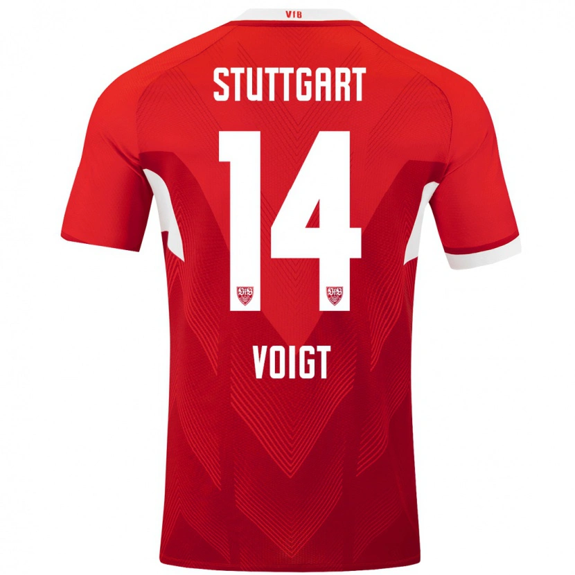 Danxen Men Max Voigt #14 Red White Away Jersey 2024/25 T-Shirt