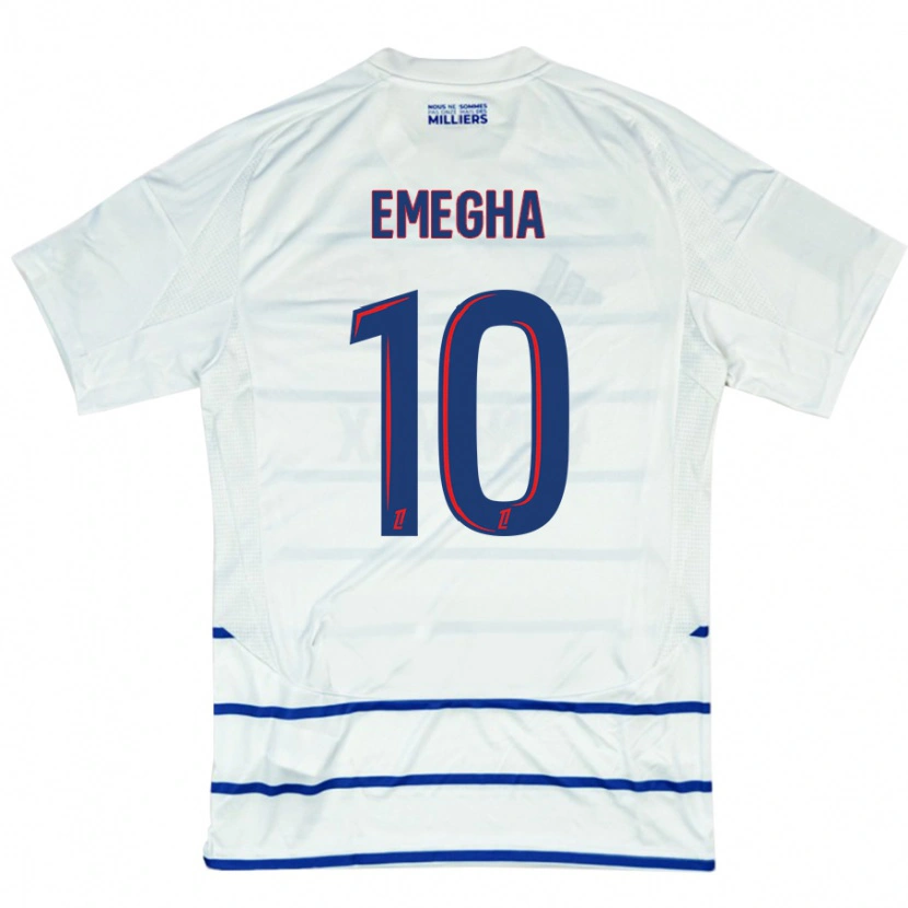 Danxen Men Emanuel Emegha #10 White Blue Away Jersey 2024/25 T-Shirt