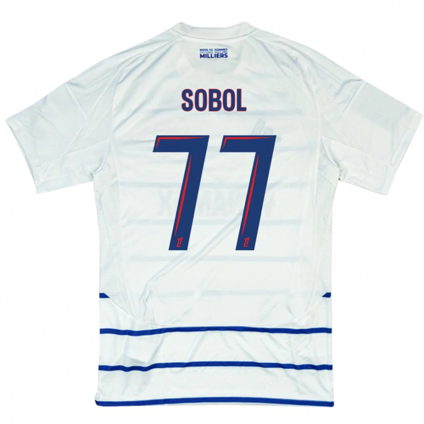 Danxen Men Eduard Sobol #77 White Blue Away Jersey 2024/25 T-Shirt