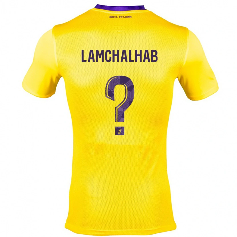 Danxen Men Merwan Lamchalhab #0 Yellow Purple Away Jersey 2024/25 T-Shirt