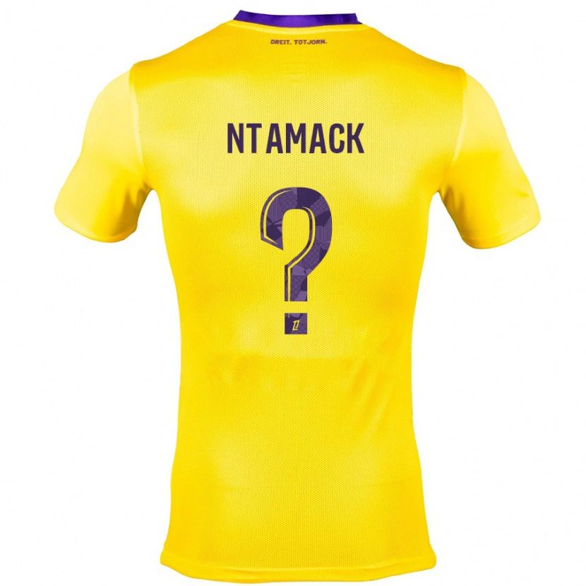 Danxen Men Alexis Ntamack #0 Yellow Purple Away Jersey 2024/25 T-Shirt