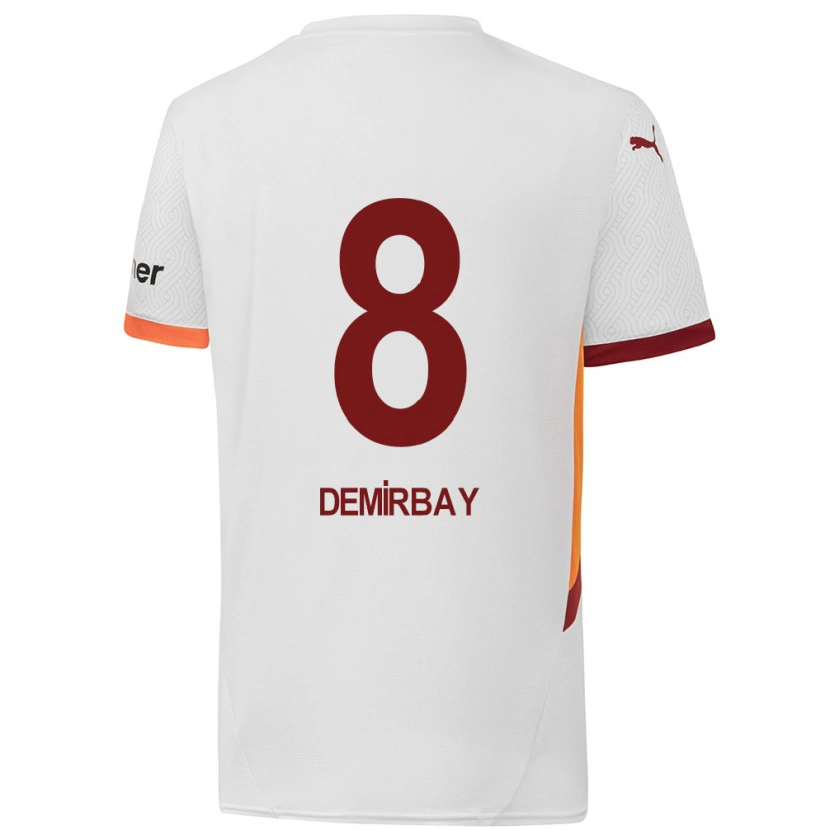 Danxen Men Kerem Demirbay #8 White Yellow Red Away Jersey 2024/25 T-Shirt