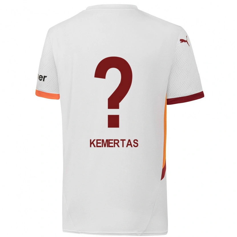 Danxen Men Batın Özden Kemertaş #0 White Yellow Red Away Jersey 2024/25 T-Shirt