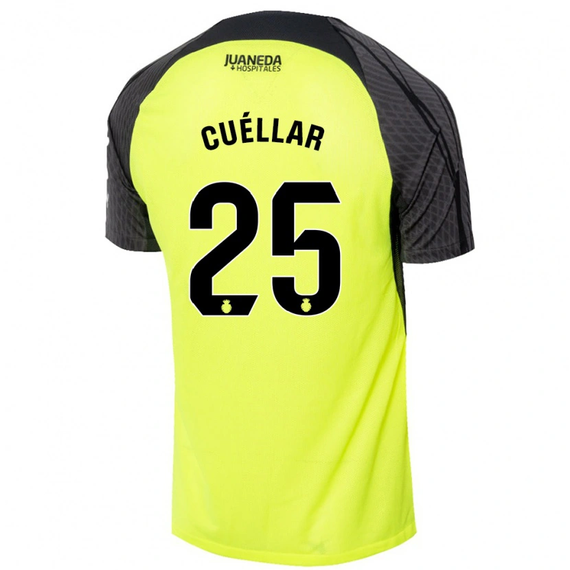 Danxen Men Iván Cuéllar #25 Fluorescent Green Black Away Jersey 2024/25 T-Shirt