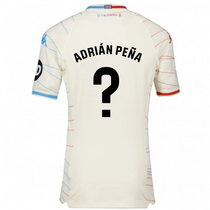 Danxen Men Adrián Peña #0 White Red Blue Away Jersey 2024/25 T-Shirt