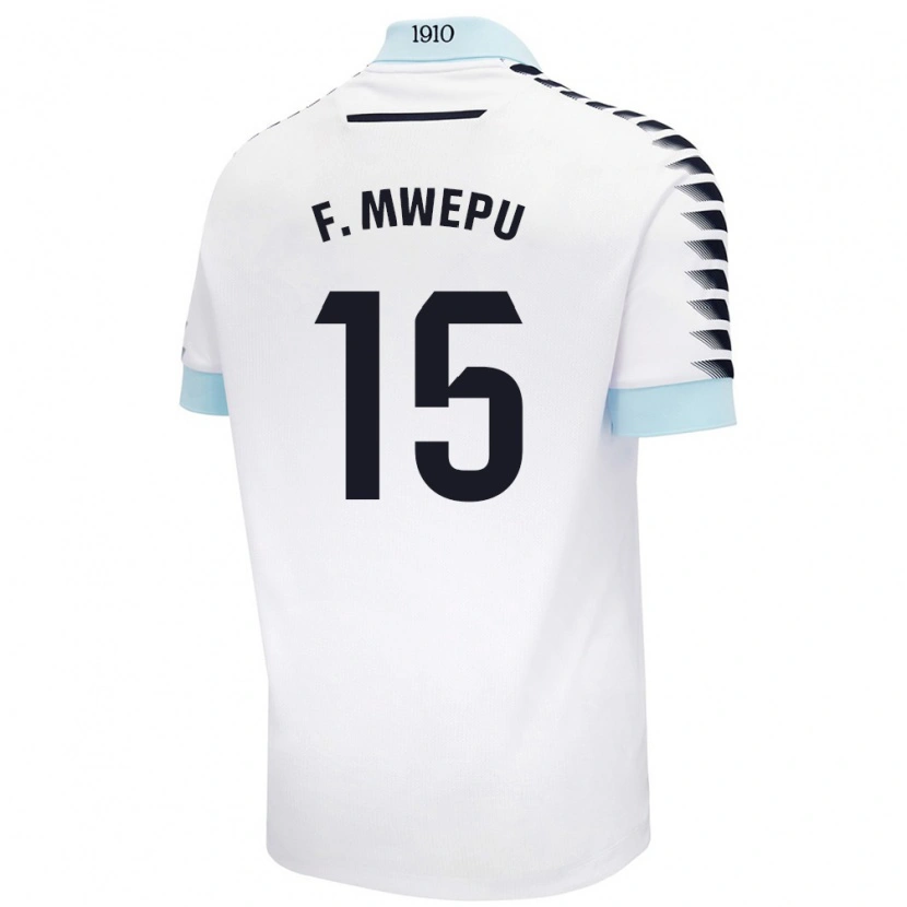 Danxen Men Francisco Mwepu #15 White Blue Away Jersey 2024/25 T-Shirt