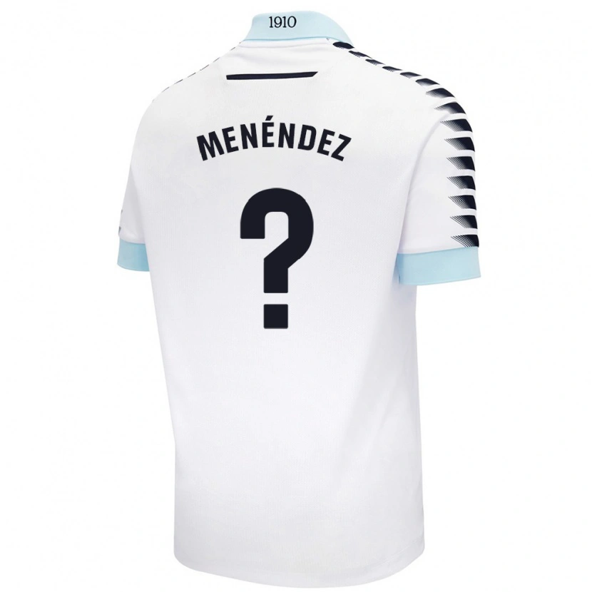 Danxen Men Jaime Menéndez #0 White Blue Away Jersey 2024/25 T-Shirt