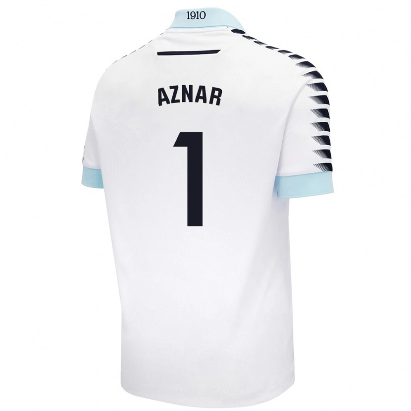 Danxen Men Victor Aznar #1 White Blue Away Jersey 2024/25 T-Shirt