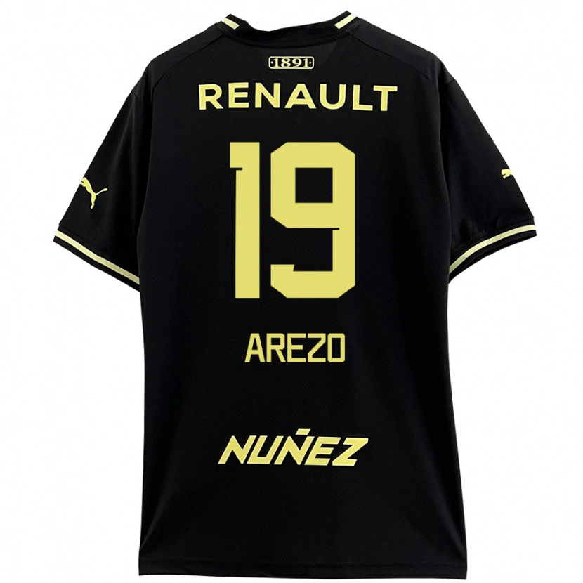 Danxen Men Matías Arezo #19 Black Yellow Away Jersey 2024/25 T-Shirt