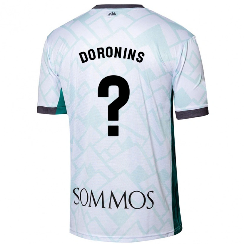 Danxen Men Nikita Doronins #0 White Green Away Jersey 2024/25 T-Shirt