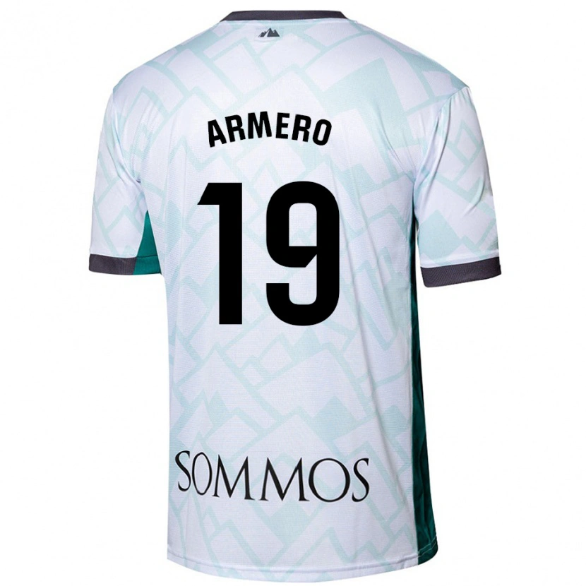 Danxen Men Sergi Armero #19 White Green Away Jersey 2024/25 T-Shirt