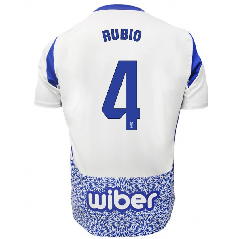 Danxen Men Miguel Rubio #4 White Blue Away Jersey 2024/25 T-Shirt