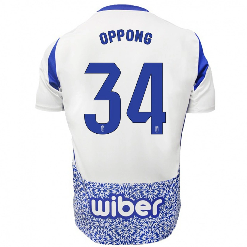 Danxen Men Oscar Naasei Oppong #34 White Blue Away Jersey 2024/25 T-Shirt