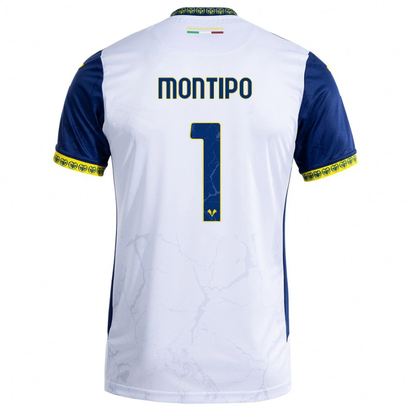 Danxen Men Lorenzo Montipò #1 White Blue Away Jersey 2024/25 T-Shirt