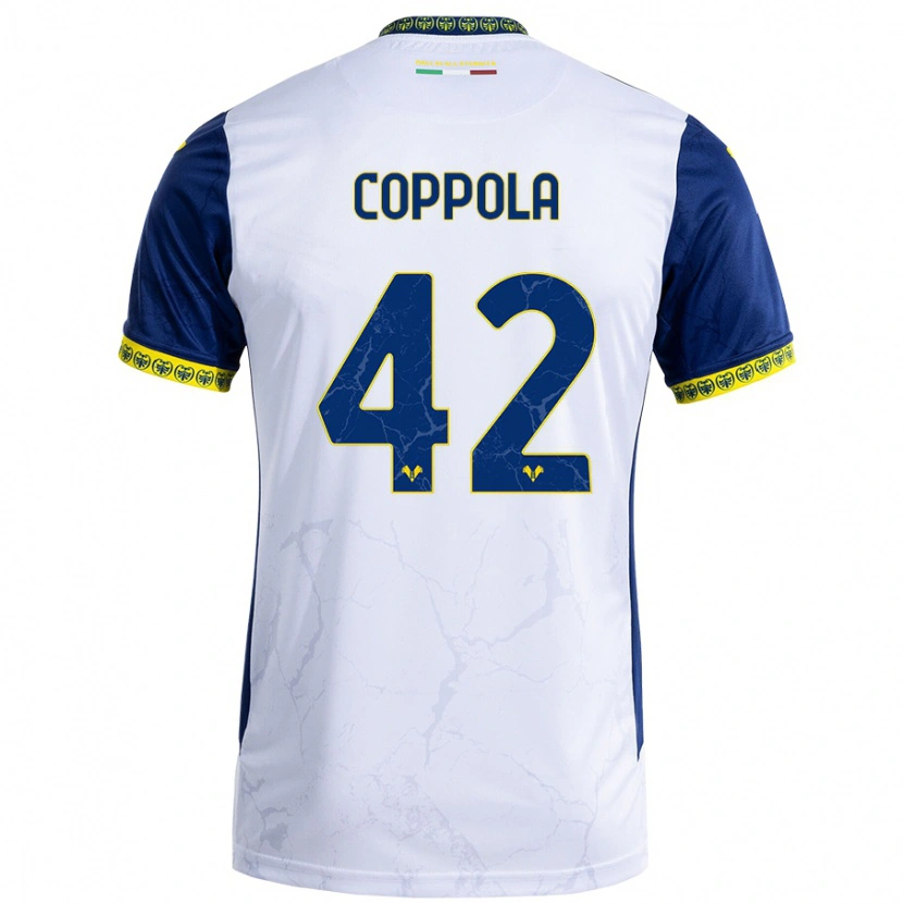 Danxen Men Diego Coppola #42 White Blue Away Jersey 2024/25 T-Shirt