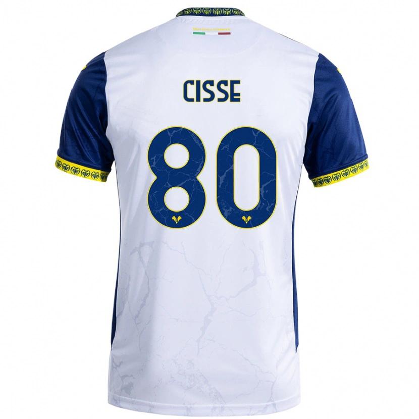 Danxen Men Alphadjo Cissè #80 White Blue Away Jersey 2024/25 T-Shirt