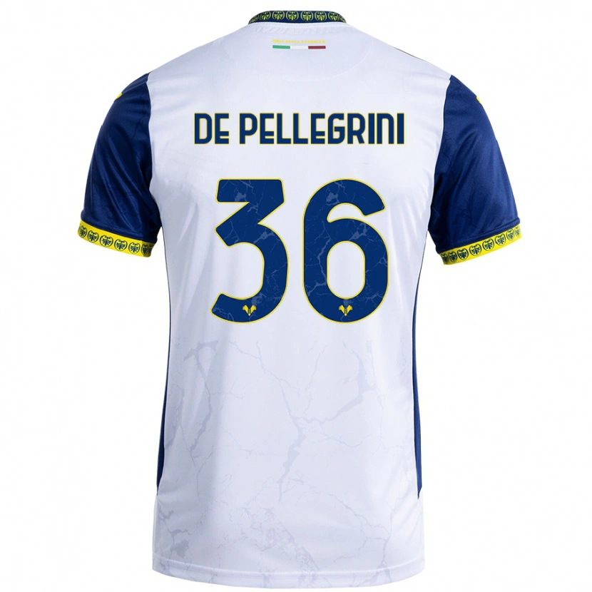 Danxen Men Erika De Pellegrini #36 White Blue Away Jersey 2024/25 T-Shirt