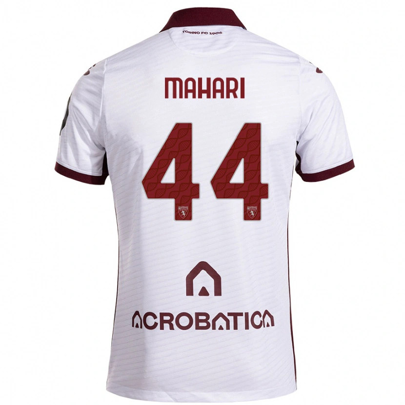 Danxen Men Efdon Mahari #44 White Maroon Away Jersey 2024/25 T-Shirt