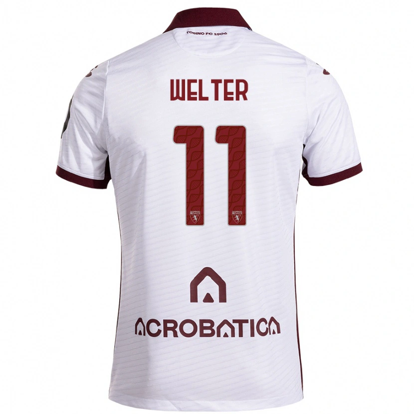 Danxen Men Francesca Welter #11 White Maroon Away Jersey 2024/25 T-Shirt