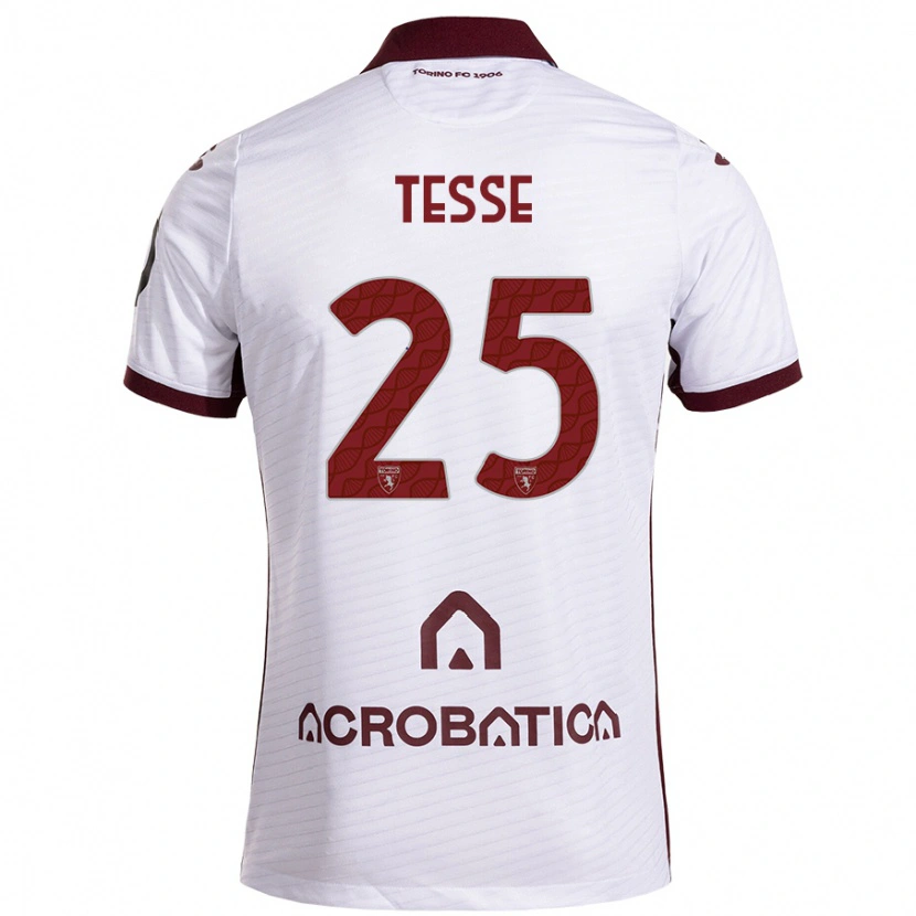 Danxen Men Manuela Tesse #25 White Maroon Away Jersey 2024/25 T-Shirt