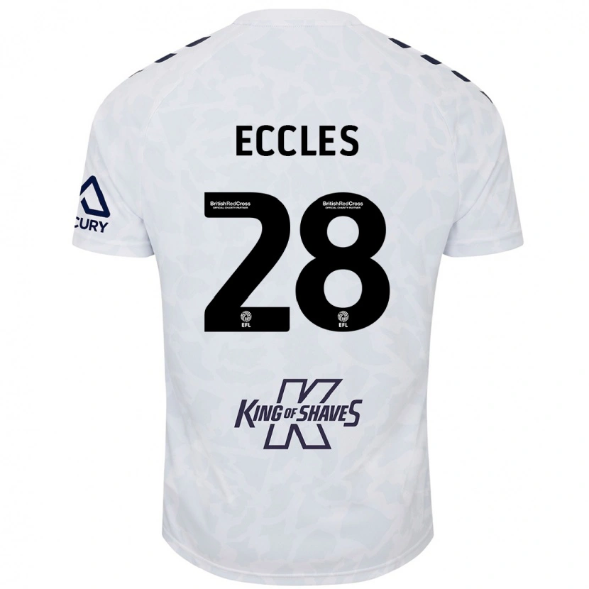 Danxen Men Josh Eccles #28 White Away Jersey 2024/25 T-Shirt