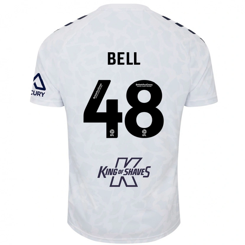 Danxen Men Luke Bell #48 White Away Jersey 2024/25 T-Shirt